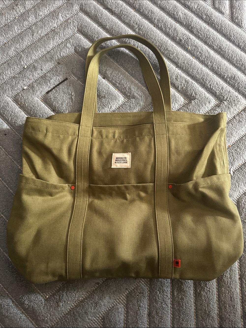 Brooklyn Industries Olive Canvas Tote Bag